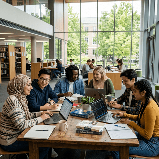 Students studying abroad