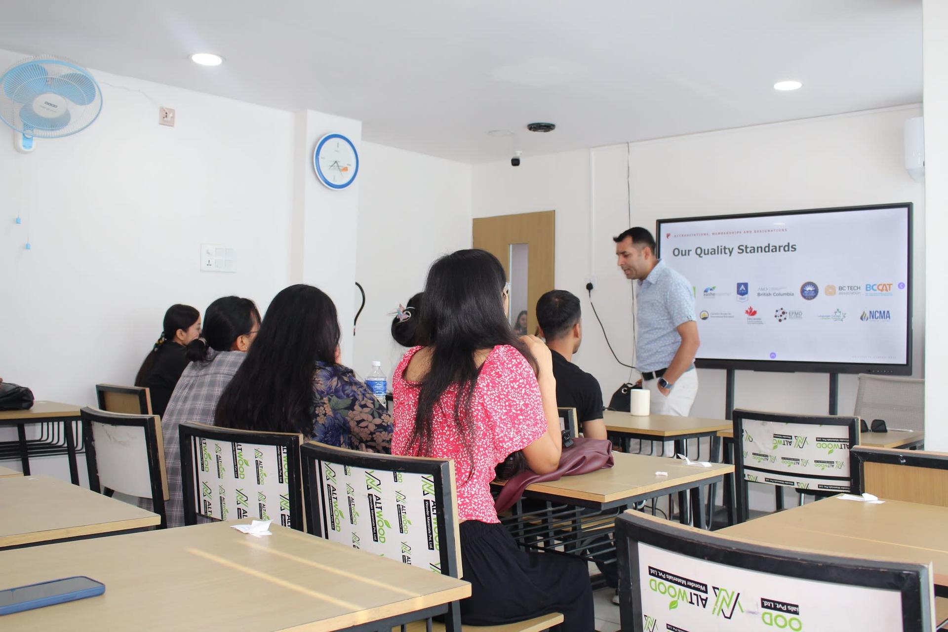 Students preparing for an IELTS academic exam