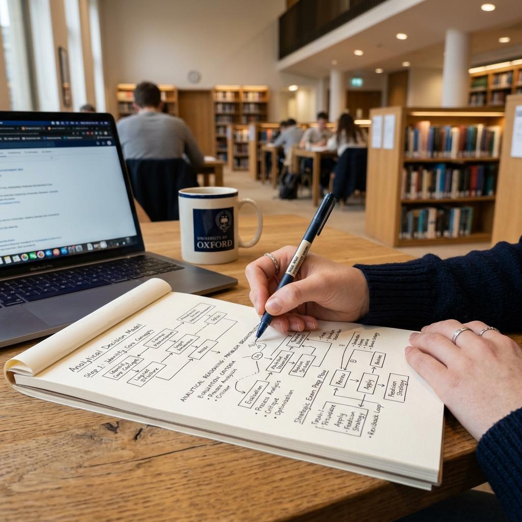 Student planning graduate exam preparation