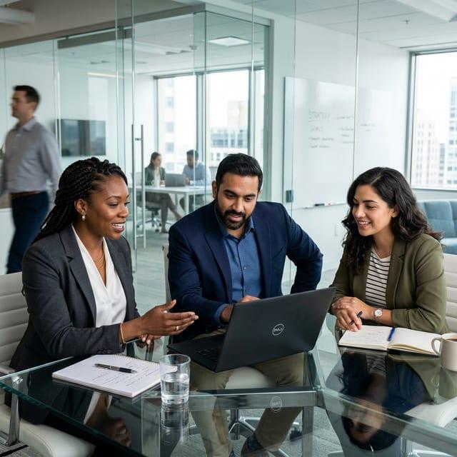 Education consultants meeting with students